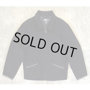 画像: 90'S RALPH LAUREN 裏地キルティング レザーエルボーパッチ ウール スポーツジャケット ダークネイビー (VINTAGE)