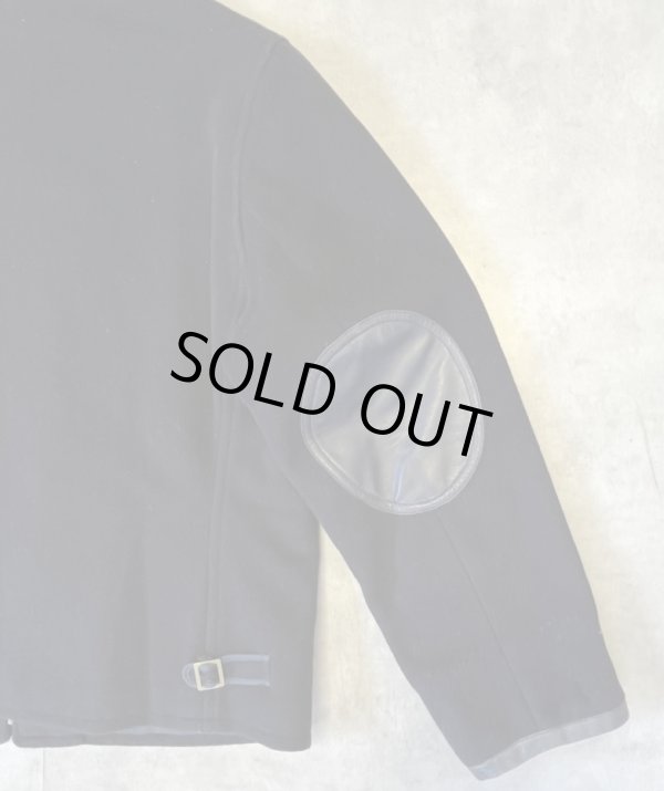 画像6: 90'S RALPH LAUREN 裏地キルティング レザーエルボーパッチ ウール スポーツジャケット ダークネイビー (VINTAGE)