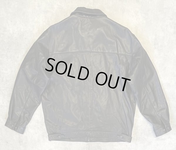 画像5: 90'S RALPH LAUREN チンスト付き 裏地付き レザー ドリズラージャケット ブラック (VINTAGE)