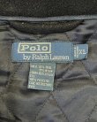 画像2: 90'S RALPH LAUREN 裏地キルティング レザーエルボーパッチ ウール スポーツジャケット ダークネイビー (VINTAGE)