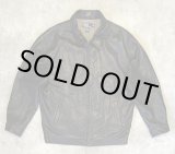 画像: 90'S RALPH LAUREN チンスト付き 裏地付き レザー ドリズラージャケット ブラック (VINTAGE)