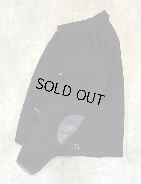 画像4: 90'S RALPH LAUREN 裏地キルティング レザーエルボーパッチ ウール スポーツジャケット ダークネイビー (VINTAGE)