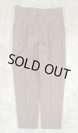 画像: 70'S UNKNOWN ツータック スラックス ブラウン/カスリ柄 TALONジップ (VINTAGE)