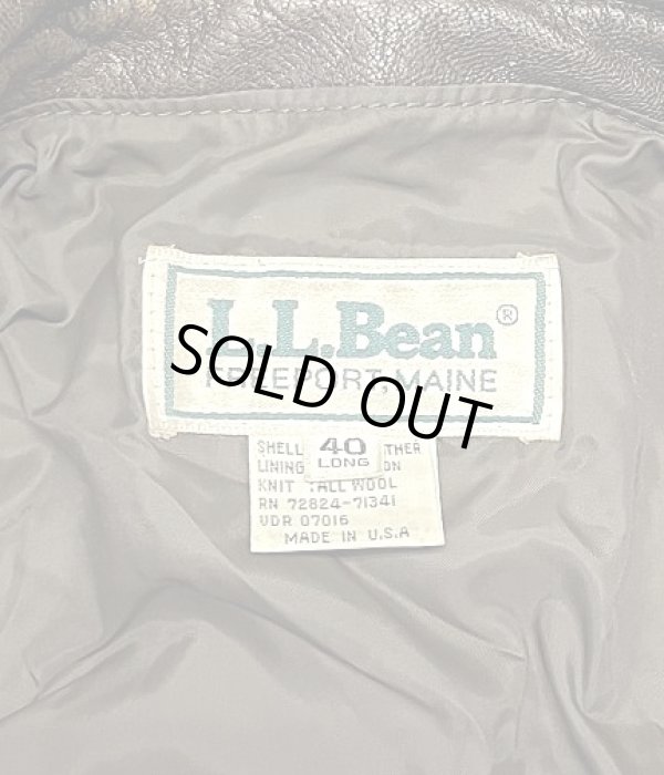 画像2: 80'S LL Bean "A-2" レザー フライトジャケット ダークブラウン SCOVILLジップ USA製 (VINTAGE)
