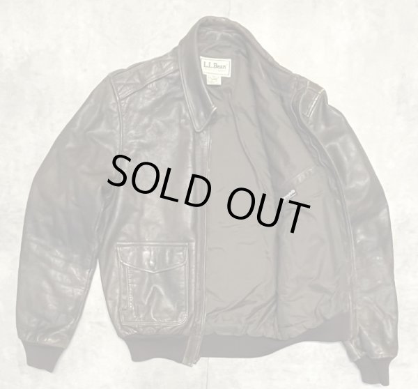 画像4: 80'S LL Bean "A-2" レザー フライトジャケット ダークブラウン SCOVILLジップ USA製 (VINTAGE)