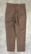 画像4: 70'S UNKNOWN ツータック スラックス ブラウン/カスリ柄 TALONジップ (VINTAGE)