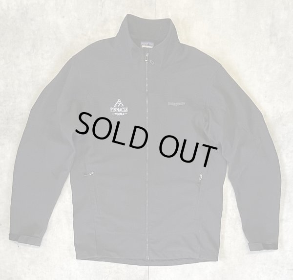 画像1: PATAGONIA 裏地POLARTEC WINDBLOCK ソフトシェルジャケット ブラック 企業コラボ (VINTAGE)