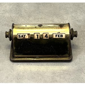 画像: ブラス製 デスクトップ パーペチュアルカレンダー (VINTAGE)