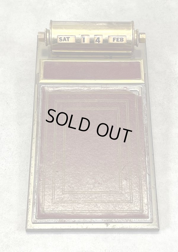 画像1: PARK SHERMAN メモパッド付き ブラス製 デスクトップ パーペチュアルカレンダー (VINTAGE)