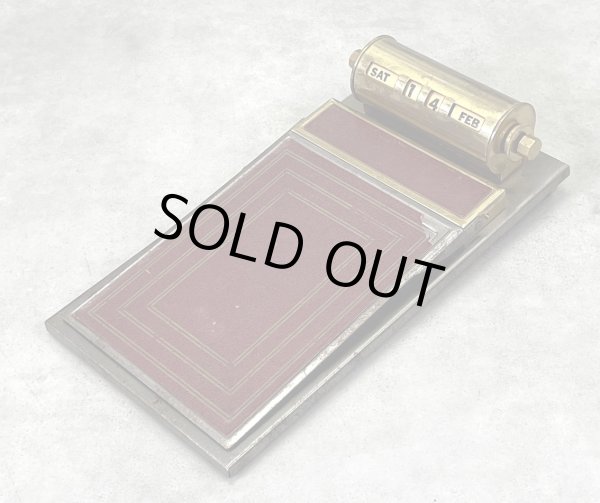 画像2: PARK SHERMAN メモパッド付き ブラス製 デスクトップ パーペチュアルカレンダー (VINTAGE)