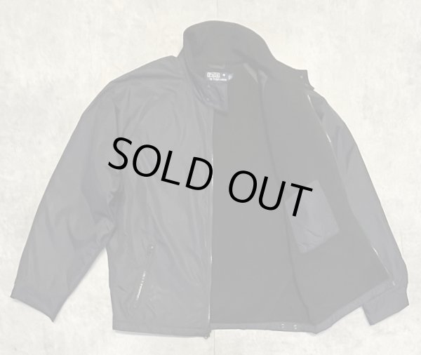 画像4: 90'S RALPH LAUREN ロゴ無し 裏地フリース ナイロン ドリズラージャケット ブラック (VINTAGE)