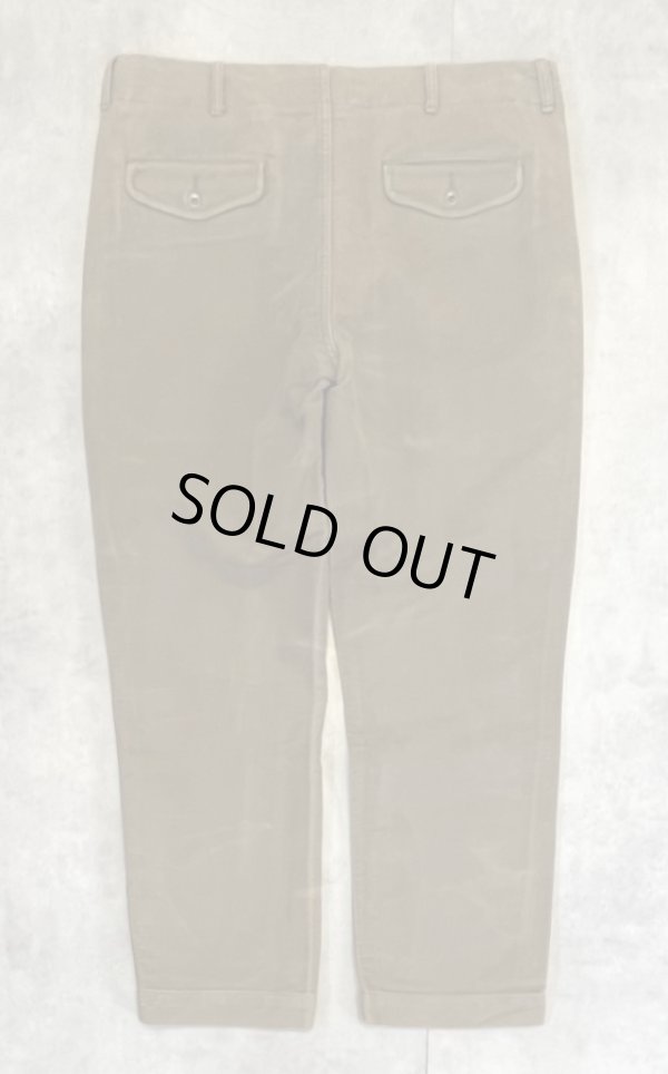 画像5: 90'S RALPH LAUREN モールスキンパンツ IDEALジップ ダークカーキ (VINTAGE)