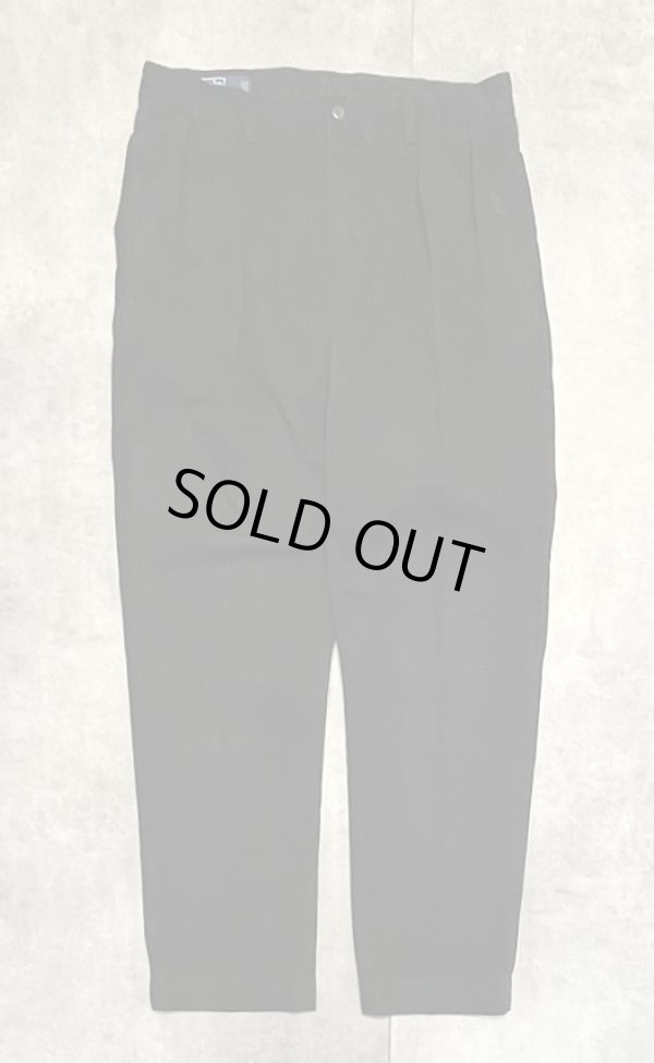 画像1: 90'S RALPH LAUREN "ETHAN PANT" ツープリーツ チノパンツ ブラック (VINTAGE)