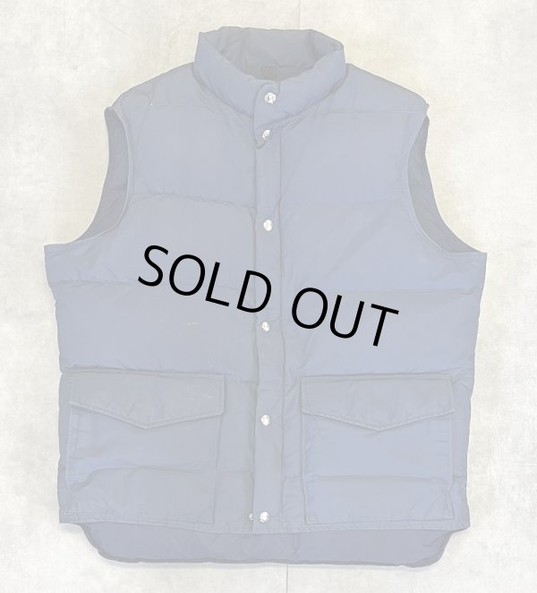 画像1: 70'S LL Bean 筆記体タグ グースダウン ダウンベスト ネイビー (VINTAGE)