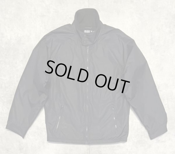 画像1: 90'S RALPH LAUREN ロゴ無し 裏地フリース ナイロン ドリズラージャケット ブラック (VINTAGE)