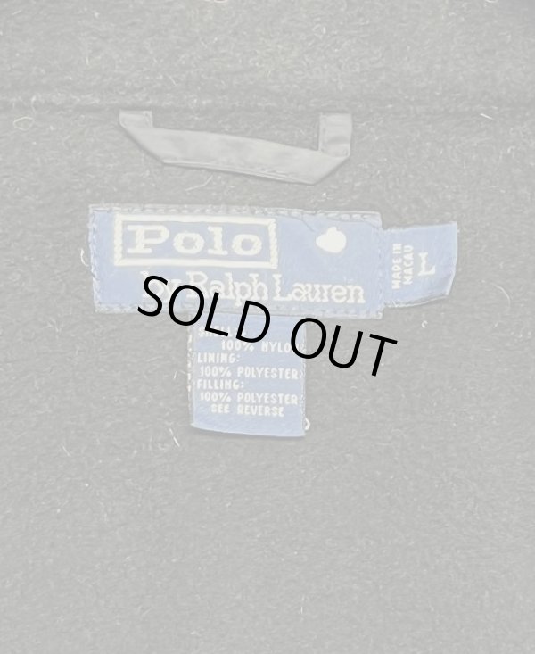 画像2: 90'S RALPH LAUREN ロゴ無し 裏地フリース ナイロン ドリズラージャケット ブラック (VINTAGE)