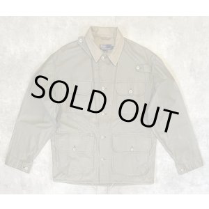 画像: 90'S RALPH LAUREN チンスト付き ポプリン ハンティングジャケット カーキ (VINTAGE)