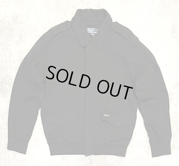 画像1: 90'S RALPH LAUREN "A-2" フライトジャケット IDEALジップ ブラック (VINTAGE)