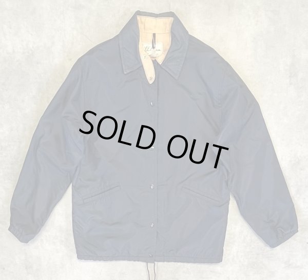 画像1: 70'S LL Bean 筆記体タグ チンスト付き ナイロン コーチジャケット ネイビー USA製 (VINTAGE)