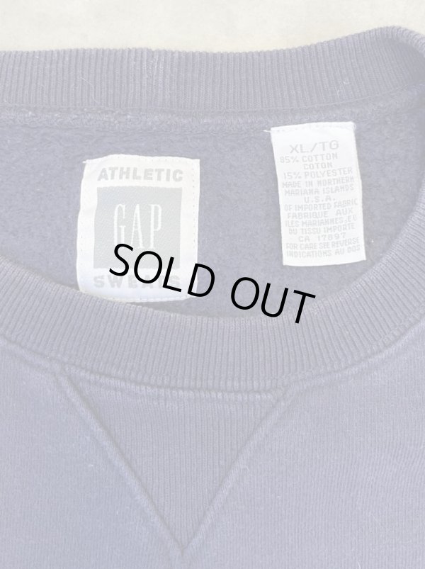 画像2: 90'S GAP 旧タグ ヘビーウエイト 前Vガゼット付き スウェットシャツ ネイビー (VINTAGE)