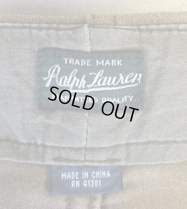 画像3: 90'S RALPH LAUREN モールスキンパンツ IDEALジップ ダークカーキ (VINTAGE)