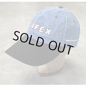 画像: AFEX 6パネル ツートンカラー デニム ベースボールキャップ インディゴ/ブラック (USED)