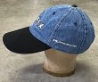 画像3: AFEX 6パネル ツートンカラー デニム ベースボールキャップ インディゴ/ブラック (USED)