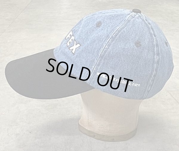 画像3: AFEX 6パネル ツートンカラー デニム ベースボールキャップ インディゴ/ブラック (USED)