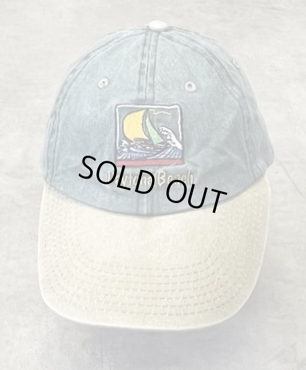 画像2: DAYTONA BEACH 6パネル ツートンカラー ベースボールキャップ オリーブ/タン (USED)