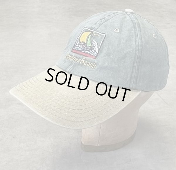 画像1: DAYTONA BEACH 6パネル ツートンカラー ベースボールキャップ オリーブ/タン (USED)