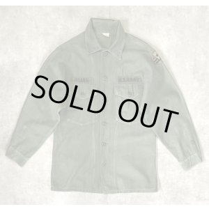 画像: 70'S アメリカ軍 US ARMY OG107 コットンサテン ユーティリティシャツ (VINTAGE)