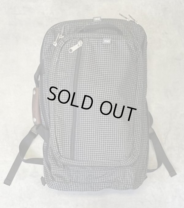 画像1: 80'S MEI (MOUNTAIN EQUIPMENT INC) 旧タグ 2WAY ナイロンバッグ ブラック/ホワイト スペクトラ USA製 (VINTAGE)