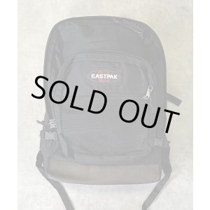 画像: 90'S EASTPAK 旧タグ ボトムレザー ナイロン バックパック ブラック USA製 (VINTAGE)