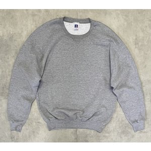 画像: 90'S RUSSELL ATHLETIC 前Vガゼット付き クルーネック スウェットシャツ ヘザーグレー メキシコ製 (VINTAGE)