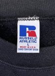 画像2: 90'S RUSSELL ATHLETIC 前Vガゼット付き クルーネック スウェットシャツ ブラック USA製 (VINTAGE)