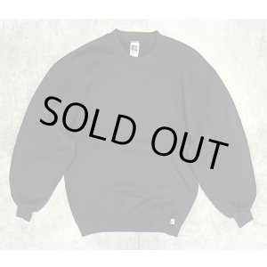 画像: 90'S RUSSELL ATHLETIC 前Vガゼット付き クルーネック スウェットシャツ ブラック USA製 (VINTAGE)