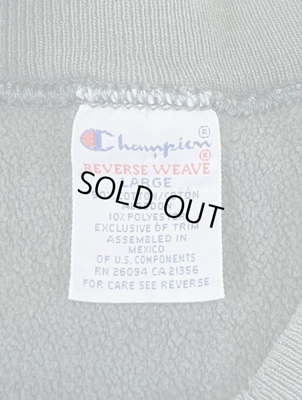 画像2: 90'S CHAMPION "三段プリント" 刺繍タグ リバースウィーブ フェードグリーン メキシコ製 (VINTAGE)