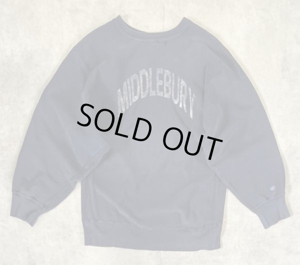 画像1: 80'S CHAMPION トリコタグ リバースウィーブ フェードネイビー USA製 (VINTAGE)