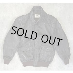 画像: 80'S LL Bean "A-2" レザー フライトジャケット ダークブラウン TALONジップ USA製 (VINTAGE)