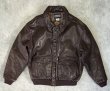 画像1: 90'S LANDS' END "A-2" レザー フライトジャケット ダークブラウン SCOVILLジップ USA製 (VINTAGE)