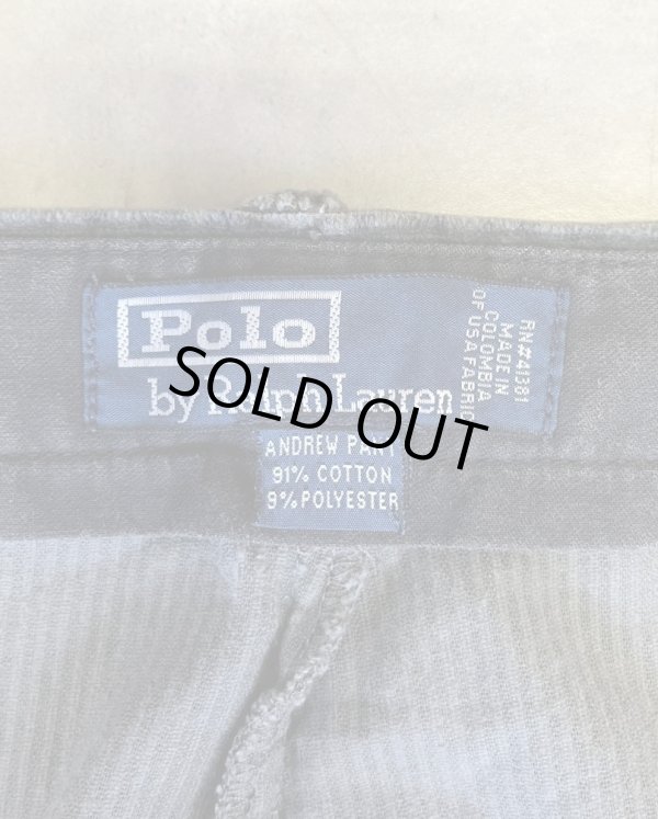 画像2: 90'S RALPH LAUREN "ANDREW PANT" ツープリーツ 太畝コーデュロイパンツ チャコール (VINTAGE)