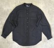 画像1: 90'S RALPH LAUREN "POSTBOY" 長袖 バンドカラーシャツ ブラック/グリッドチェック (VINTAGE)