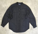 画像: 90'S RALPH LAUREN "POSTBOY" 長袖 バンドカラーシャツ ブラック/グリッドチェック (VINTAGE)