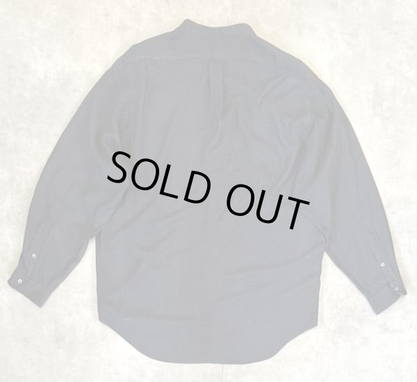 画像3: 90'S RALPH LAUREN "POSTBOY" 長袖 バンドカラーシャツ ブラック/グリッドチェック (VINTAGE)