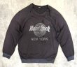 画像1: 90'S HARD ROCK CAFE NEW YORK ラグランスリーブ スウェットシャツ フェードブラック (VINTAGE)