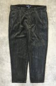 画像1: 90'S RALPH LAUREN "ANDREW PANT" ツープリーツ 太畝コーデュロイパンツ チャコール (VINTAGE)