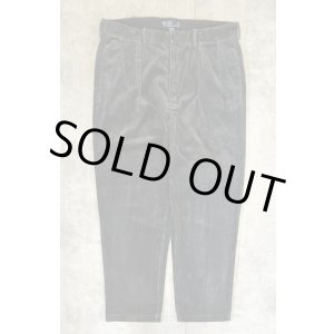 画像: 90'S RALPH LAUREN "ANDREW PANT" ツープリーツ 太畝コーデュロイパンツ チャコール (VINTAGE)