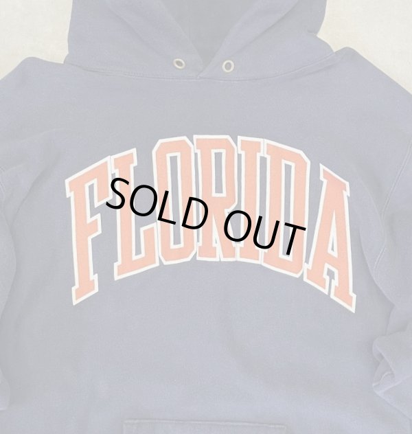 画像3: 90'S CHAMPION "FLORIDA" 刺繍タグ リバースウィーブ パーカー ネイビー USA製 (VINTAGE)