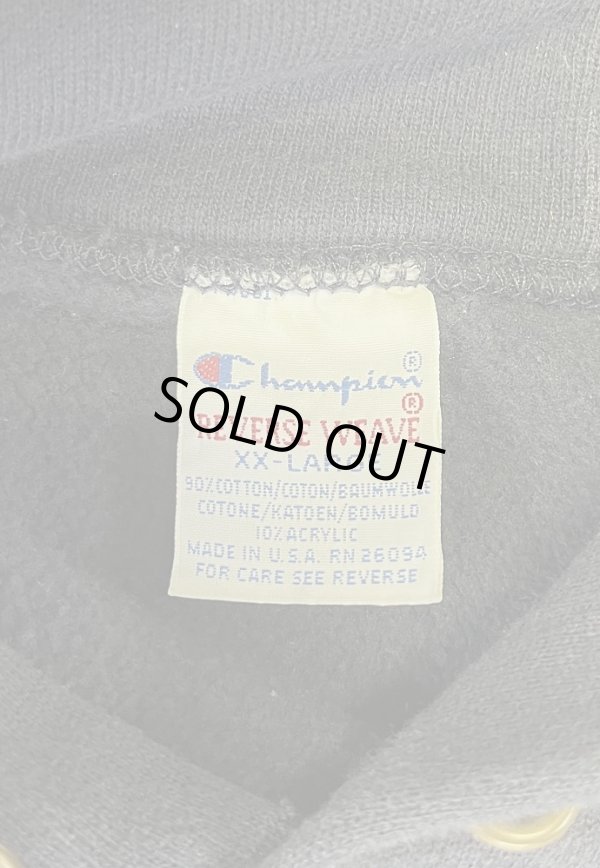 画像2: 90'S CHAMPION "FLORIDA" 刺繍タグ リバースウィーブ パーカー ネイビー USA製 (VINTAGE)