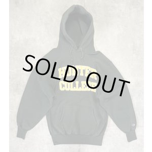 画像: 90'S CHAMPION "HUNTER COLLEGE" 刺繍タグ リバースウィーブ パーカー グリーン USA製 (VINTAGE)